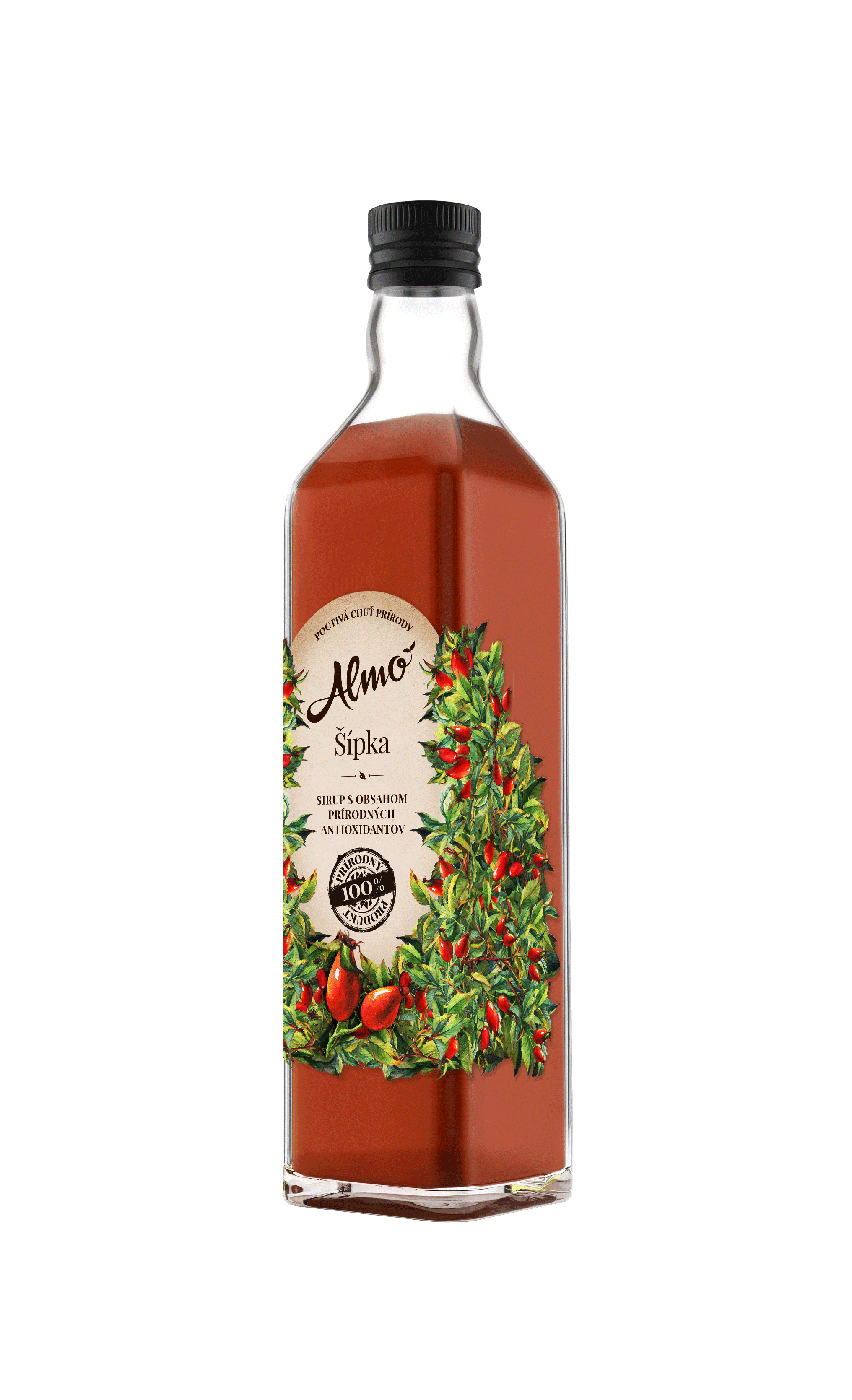 ALMO sirup ŠÍPKA 50% ovocia 0,5L