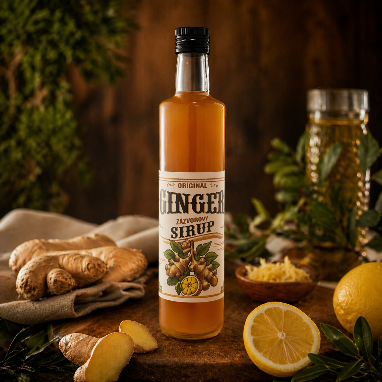 GINGER - Zázvorový sirup s min. 85% podielom šťavy 500ml